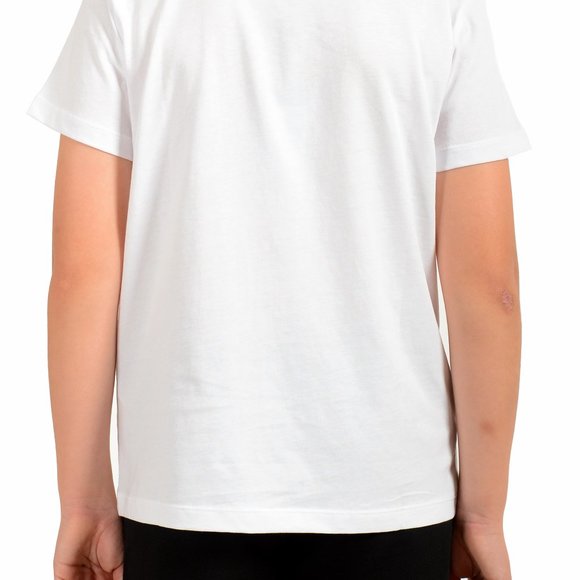 Emporio Armani EA7 Boys White Short Sleeve Logo Print Crewneck T-Shirt - Picture 7 of 7